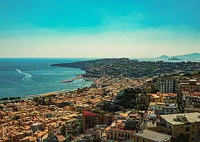 turistipercaso Chiaia and Posillipo neighbourhoods on the seafront in Naples, Italy.