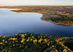 turistipercaso Aerial drone view of Odense Fjord