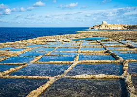 turistipercaso Salt evaporation ponds on Gozo island, Malta