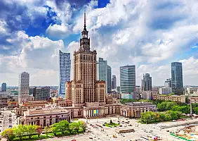 turistipercaso Warsaw, Poland. Palace of Culture and Science and skyscrapers, downtown.