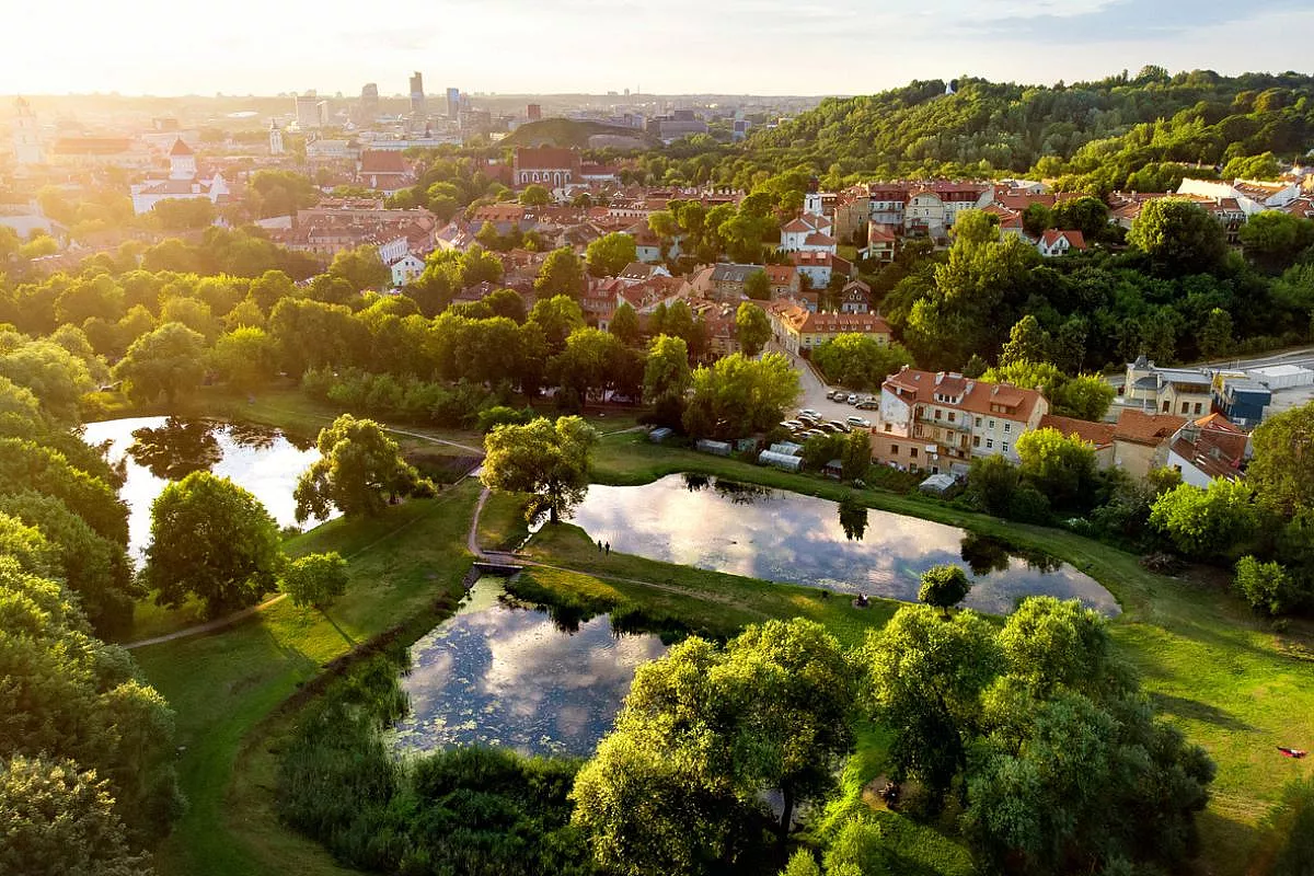 Vista dall'alto di Vilnius
