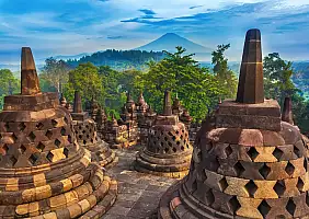 turistipercaso Borobudur Temple, Yogyakarta, Java, Indonesia.