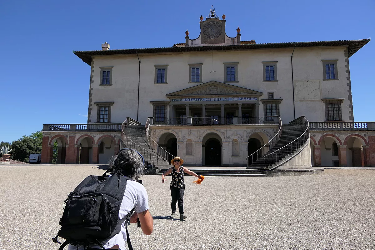 Syusy Blady alla Villa Medicea di Poggio a Caiano