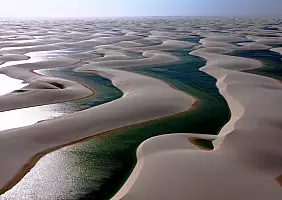 turistipercaso Lencois Maranhenses National Park, Maranhao, Brazil. Sand dunes and rainwater lakes...