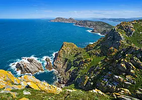 turistipercaso Islas Cies islands aerial in Vigo of Galicia at Spain