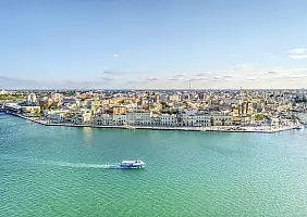turistipercaso Aerial panorama of Brindisi in the afternoon, Puglia, Italy