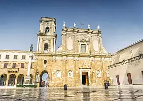 turistipercaso Cathedral and monument in city center of Brindisi, Puglia, Italy
